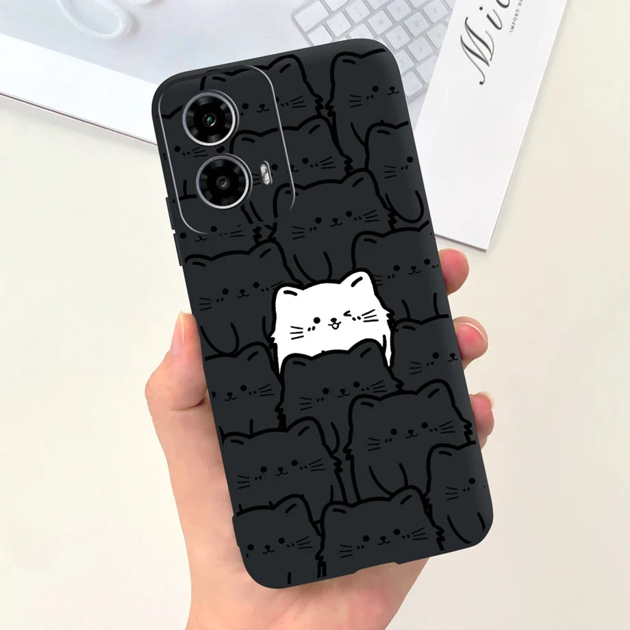 For Motorola Moto G34 / G24 / G04 / G24 Power Phone Case Soft Matte Silicone Cartoon Animal Fashion Bumper For Motorola G24 G04