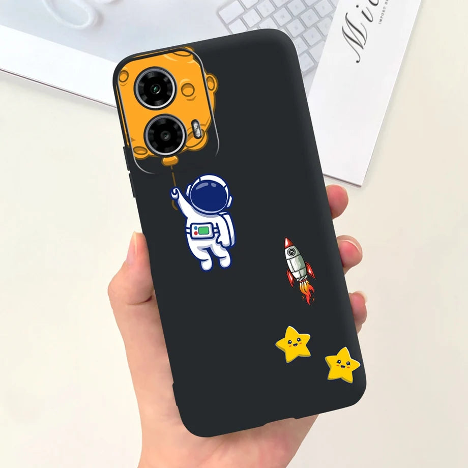 For Motorola Moto G34 / G24 / G04 / G24 Power Phone Case Soft Matte Silicone Cartoon Animal Fashion Bumper For Motorola G24 G04