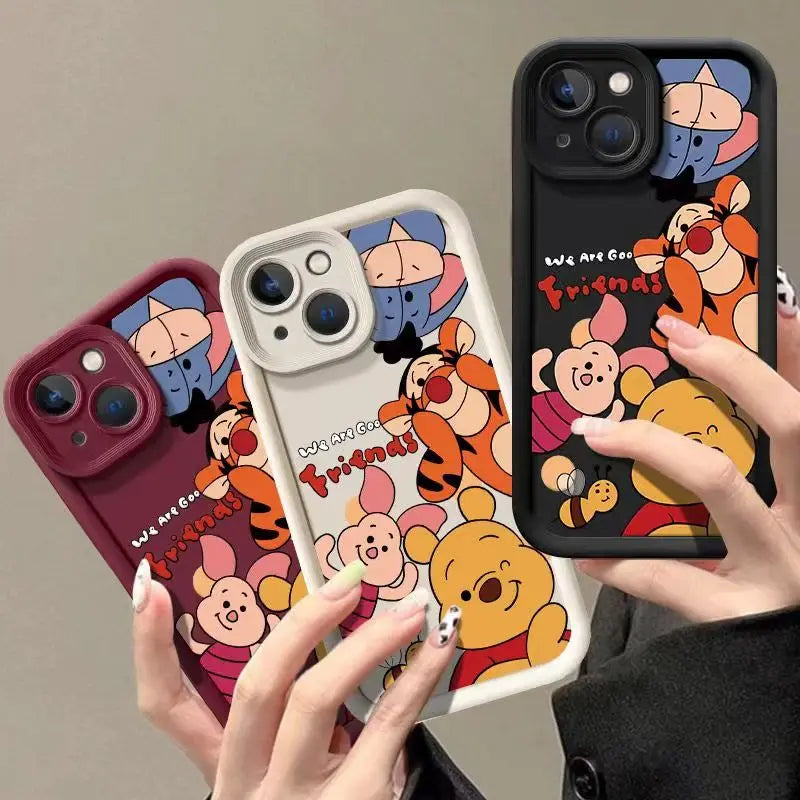 Cartoon Winnie Bear Painting Phone Case For Motorola Moto G54 G14 G9 Play G22 G30 G20 G10 E22 E22i Cover