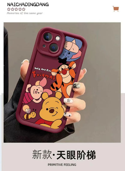 Cartoon Winnie Bear Painting Phone Case For Motorola Moto G54 G14 G9 Play G22 G30 G20 G10 E22 E22i Cover