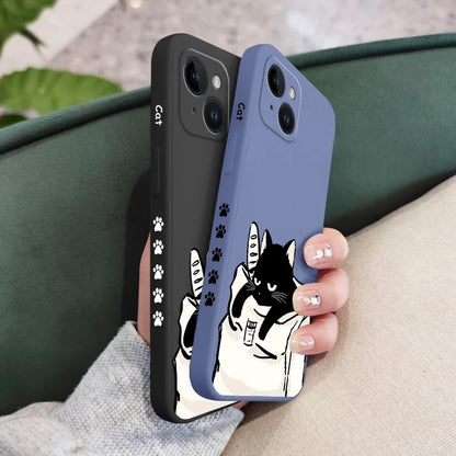 Bread Cat Phone Case For iPhone 14 13 12 11 X XR XS SE2 SE2020 8 7 6 6S Plus Pro Max Mini Silicone Cover