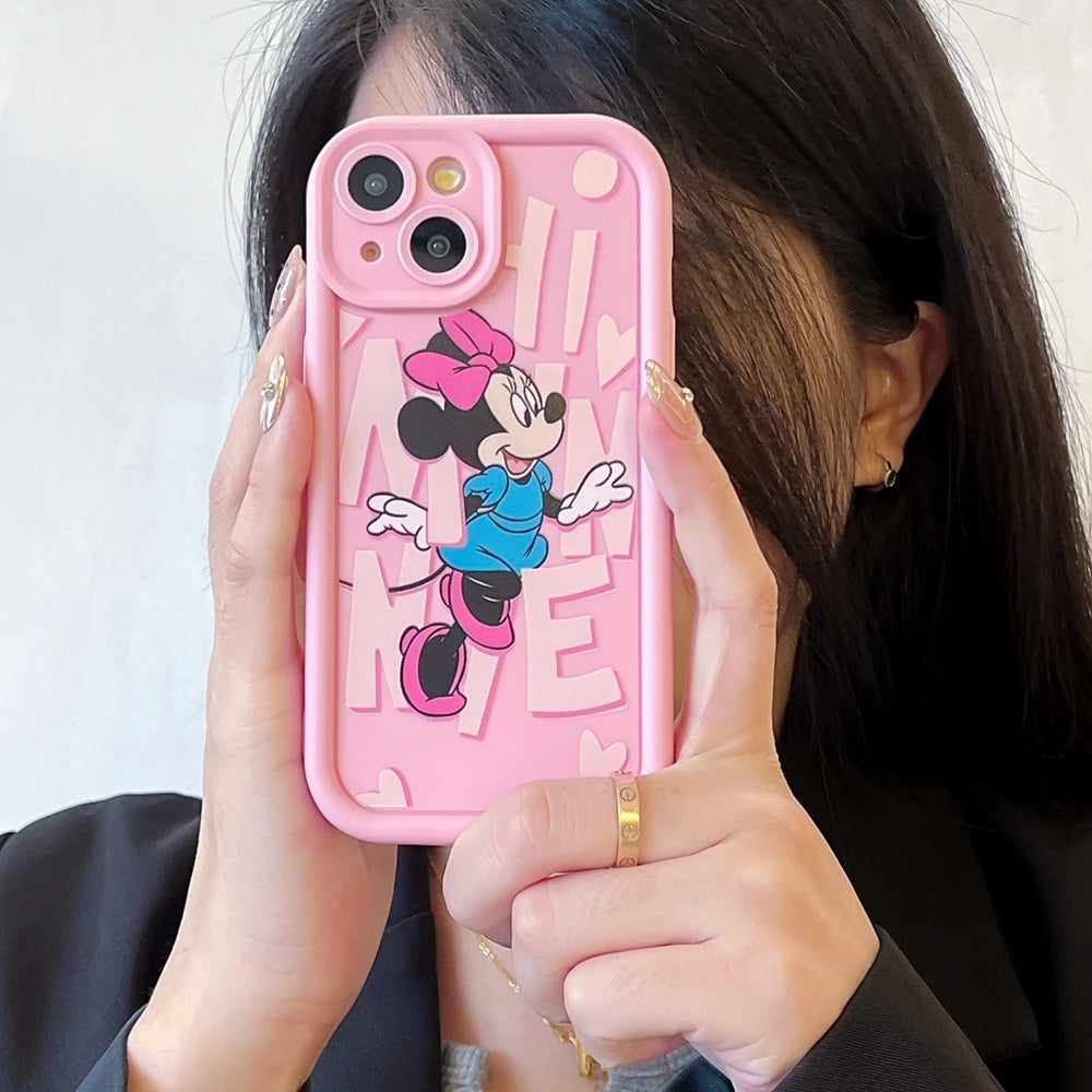 Cute Mickey Minnie Mouse Daisy Duck Paint Phone Case For Motorola Moto G84 G54 G34 G24 G04 G14 G53 G10 G20 G30 G9 Play E22 E13