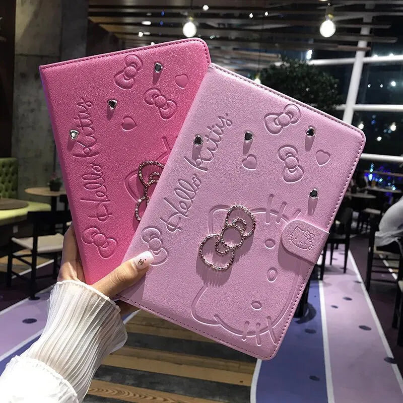 Sanrio Hello Kitty Case For iPad 10th Air 1 2 3 Cover For IPad Pro 11 Mini 4 5 6 2019 2020 10.2 Cartoon PU Leather Smart Cover