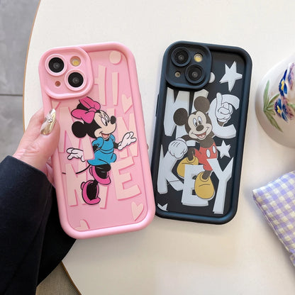 Cute Mickey Minnie Mouse Daisy Duck Paint Phone Case For Motorola Moto G84 G54 G34 G24 G04 G14 G53 G10 G20 G30 G9 Play E22 E13