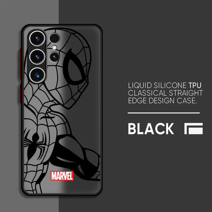 Phone Case for Samsung Galaxy S23 FE S20 FE S9 S21 S22 S24 Plus S23 Ultra S10 Plus Marvel Spiderman Ironman Bumper Cover Luxury