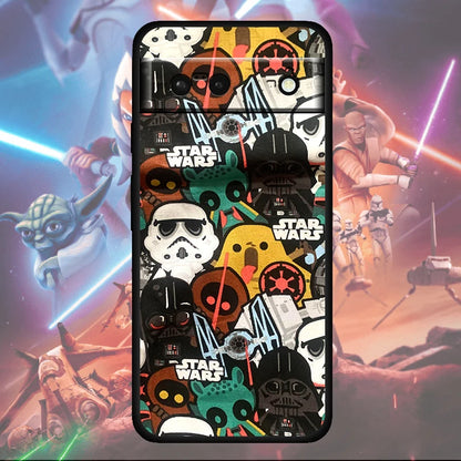 Star Wars Weapon Robot Cool Shockproof Cover For Google Pixel 7 6 6A 5 4 5A 4A XL 5G Pro TPU Soft Silicone Soft Black Phone Case