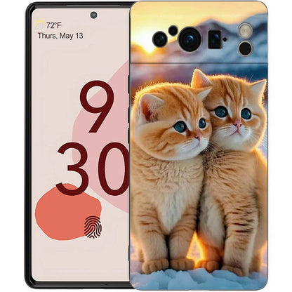 Cute Animal Cat Phone Case Cover for Google Pixel 8 7 6 7A 6A Pro 5G Shockproof Silicone Soft 8 Pro 5G  Shell Capas Coque Bags