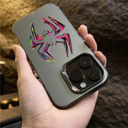 Color Spider Matte Laser Phone Case For iPhone 11 12 13 14 15 Pro Max XS X XR 7 8 15 Plus SE 2020 Shockproof Armour Bumper Cover