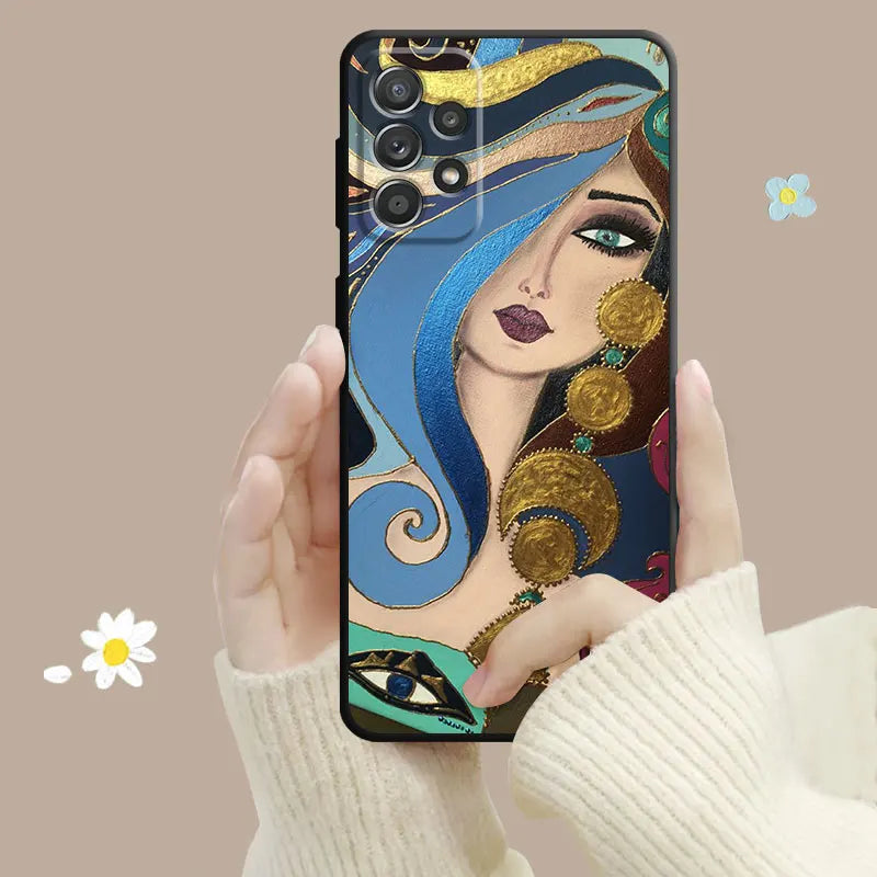 Picasso Abstract Art Painting Case For Samsung Galaxy A14 A73 A53 A71 A51 A31 A33 A22 A12 A21s A13 A32 A52s A72 A52 A23