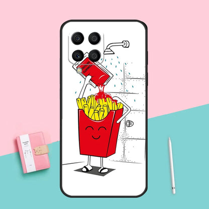 French Fries Burger Pizza For Samsung Galaxy M23 M13 M33 M53 M11 M21 M31 M51 M12 M22 M32 M52 M20 M14 M54 Phone Case