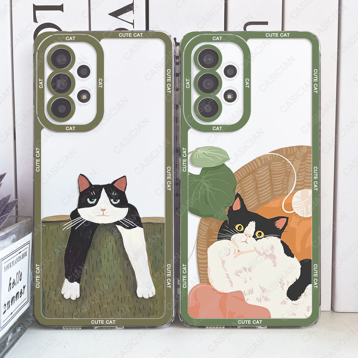 Phone Case For Samsung Galaxy A52 A53 A54 A73 S20 FE S21 Plus S22 S23 Ultra 5G Various Style Cat Cover