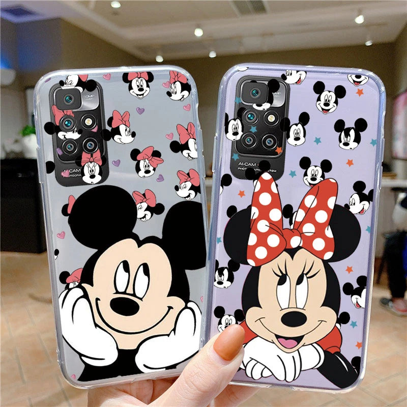 for Xiaomi Redmi 10 Phone Case Mickey Minnie Mouse Daisy Donald Duck Stitch Clear Soft Silicone Redmi10 2022 Transparent Cover