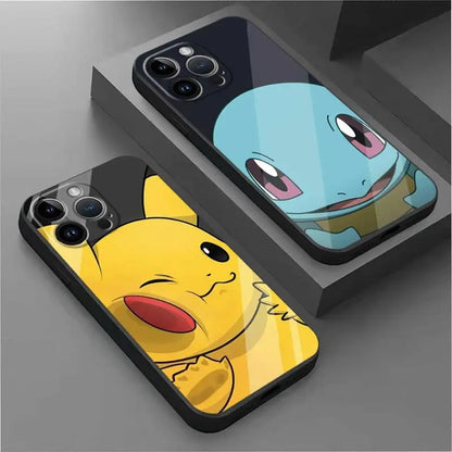 Pokemon Pikachu Squirtle Paste Phone Case for iPhone 14 13 Pro Max 11 12 MINI XS XR X 7 8 6 6S Silicone Cover