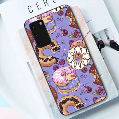 Cartoon Donut Phone Case For Samsung S 9 10 20 21 22 23 30 23plus lite Ultra FE S10lite Fundas