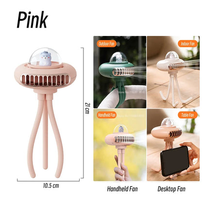 USB Baby Stroller Fan 2000mAh Battery Wireless Electric Air Cooler Hand Portable Bladeless Rechargeable Mini Car Ventilator Fans