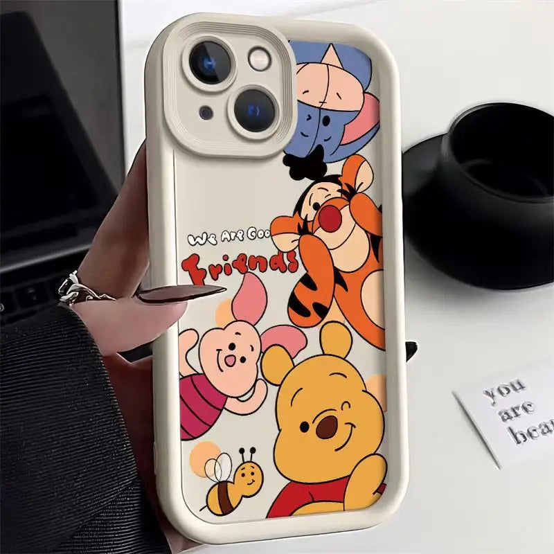 Cartoon Winnie Bear Painting Phone Case For Motorola Moto G54 G14 G9 Play G22 G30 G20 G10 E22 E22i Cover