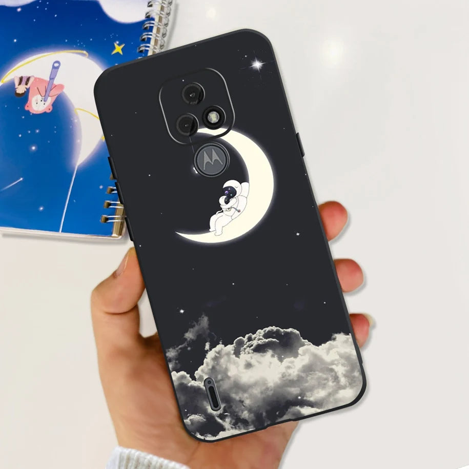 For Motorola Moto E7 Case Cover Moto E7 Power Fashion Astronaut Fundas Silicone Soft Bumper For Moto E7 Plus E7i E 7 Phone Cases