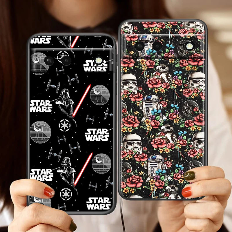 Star Wars Weapon Robot Cool Shockproof Cover For Google Pixel 7 6 6A 5 4 5A 4A XL 5G Pro TPU Soft Silicone Soft Black Phone Case