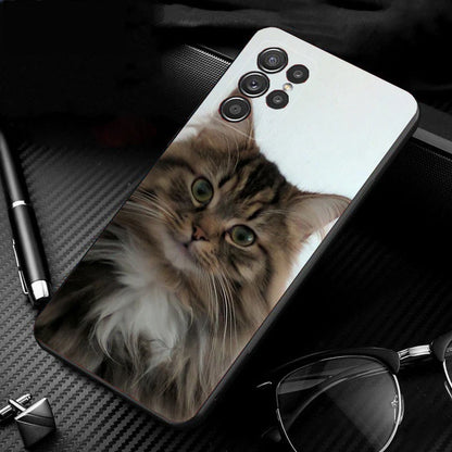 Phone Case for Samsung Galaxy S23 S22 S21 S20 Ultra S20 S22 S21 S10 S9 Plus S10E S20FE Maine Coon Cat