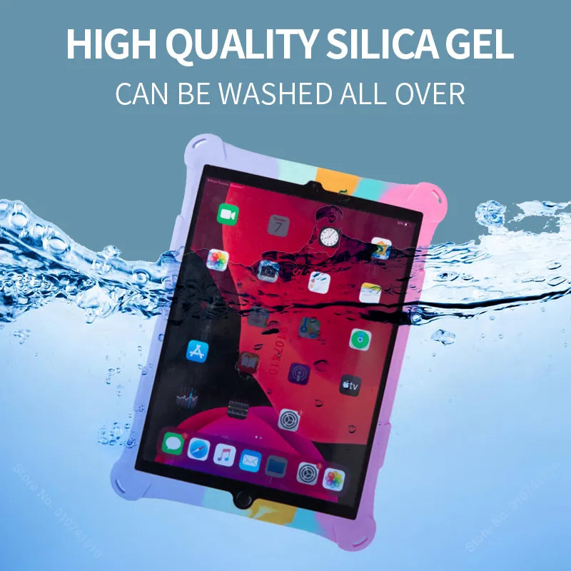 For iPad 10.2 7th 8th 9th 10th 10.9 Gen Pro 11 2022 2021 5th 6th 9.7 2017 2018 Silicone Case iPad Air Mini 2 3 4 5 6 Kids Cover