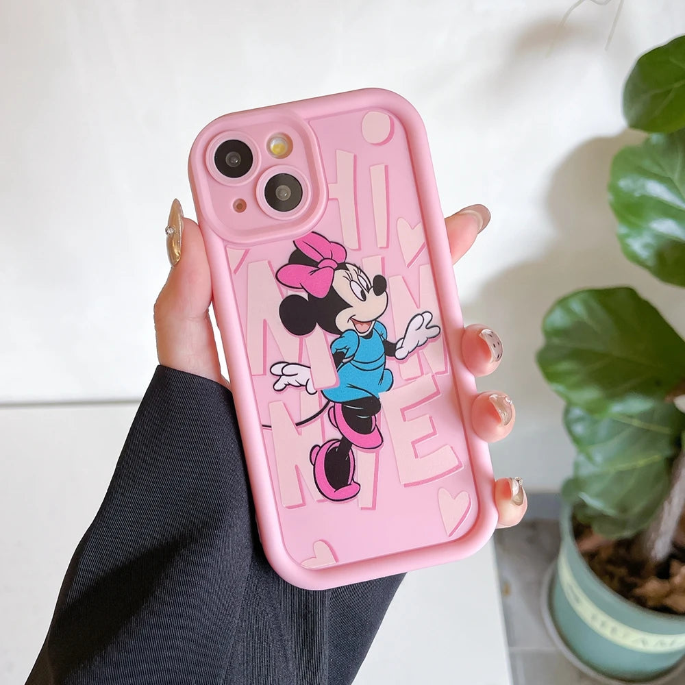 Cute Mickey Minnie Mouse Daisy Duck Paint Phone Case For Motorola Moto G84 G54 G34 G24 G04 G14 G53 G10 G20 G30 G9 Play E22 E13