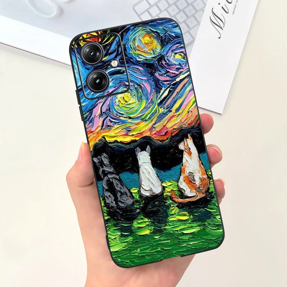 For Motorola Moto G54 Case MotoG84 XT2347 Cute Fashion Cartoon Cover Soft Silicone Phone Case For Moto G84 G 54 84 MotoG54 Shell