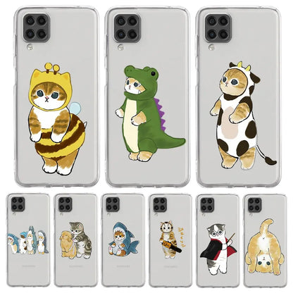 Cute Cat Art Cartoon Phone Case For Samsung Galaxy A13 A33 A73 A53 A23 A51 A71 A21S A12 A11 A31 A41 A03S A22 A52 A32 5G Cover