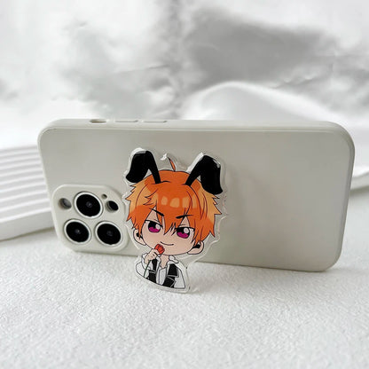 Cute Transparent Acrylic Cartoon Anime Mobile Phone Holder Quadratic enthusiast socket tok stand Grip