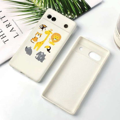 A Hardworking Cat Phone Case for Google Pixel 7a 7Pro 7 Shockproof Soft Liquid Silicone Coque Capa for Pixel 6a 6 6Pro Capas