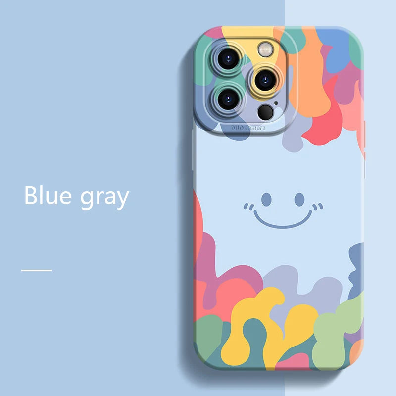 Luxury ice cream Smile Face Case For Samsung S24 S22 Ultra S23 Plus S21 S20 FE A32 A72 A73 A33 A13 A53 A52 A34 A14 A54 5G Cover