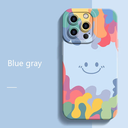 Luxury ice cream Smile Face Case For Samsung S24 S22 Ultra S23 Plus S21 S20 FE A32 A72 A73 A33 A13 A53 A52 A34 A14 A54 5G Cover