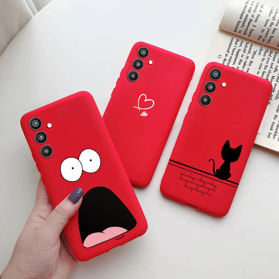 Silicone Phone Case For Samsung Galaxy A54 5G A34 A14 A24 Cover TPU Protective Soft Cat Para Funda for SAMSUNG A54 A 54 5G Cases