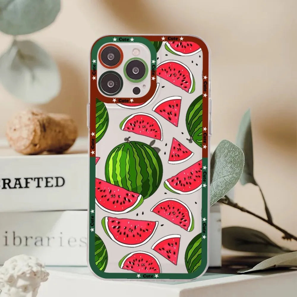 Watermelon fruit Phone Case For Samsung S 20 S 21 S 22 S 23 lite plus ultra Mobile Cover