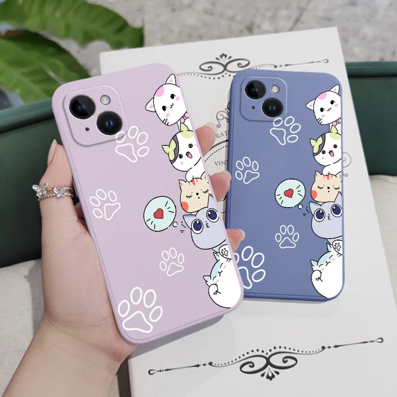 Stacking Cats Phone Case For iPhone 15 14 13 12 11 Plus Pro Max Mini X XR XS SE2020 8 7 6 6S Plus Cover