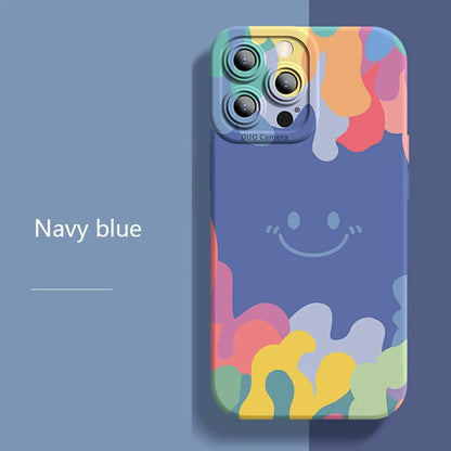 Luxury ice cream Smile Face Case For Samsung S24 S22 Ultra S23 Plus S21 S20 FE A32 A72 A73 A33 A13 A53 A52 A34 A14 A54 5G Cover