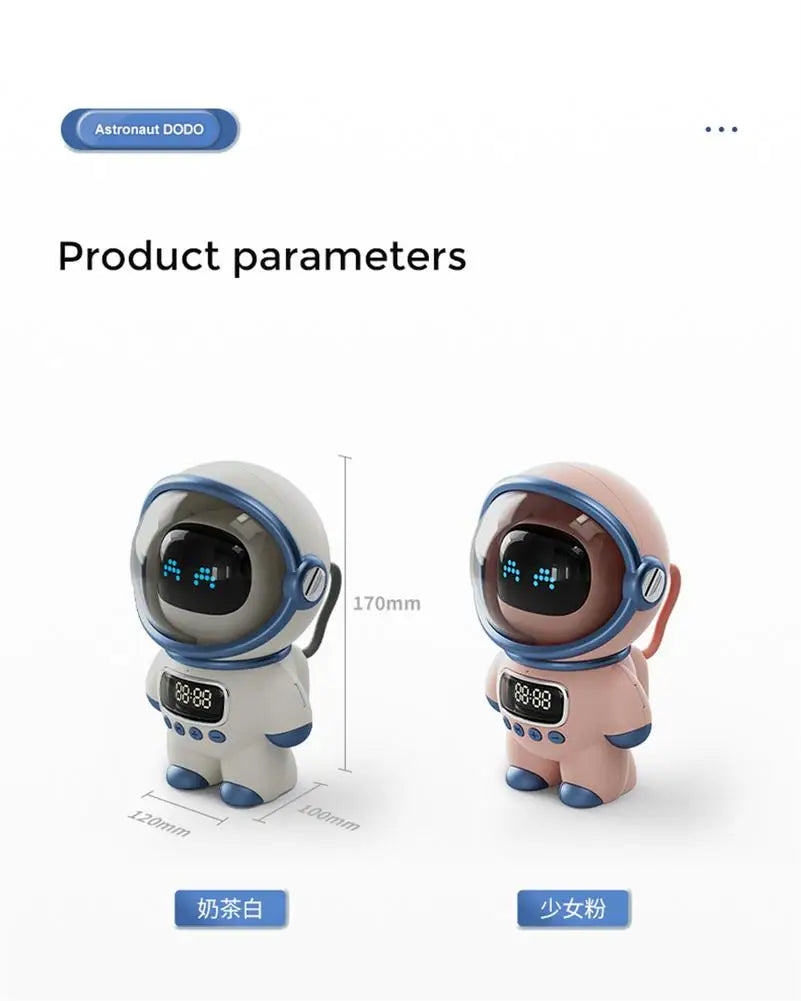 Smart Astronaut Bluetooth-compatible Speaker Mini Sound Box Portable Stereo Ai Interactive Audio With Alarm Clock Creative Gift