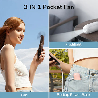 JISULIFE Handheld Fan Mini Portable Electric Ventilador USB Rechargeable Fans 4800mAh Silent Small FAN for Home CoolingVentoinha