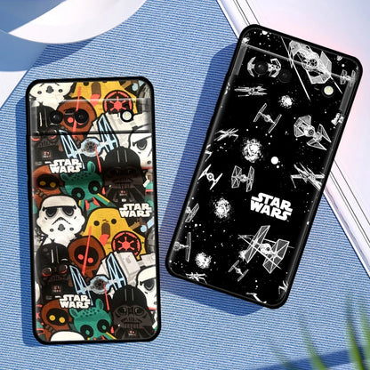 Star Wars Weapon Robot Cool Shockproof Cover For Google Pixel 7 6 6A 5 4 5A 4A XL 5G Pro TPU Soft Silicone Soft Black Phone Case