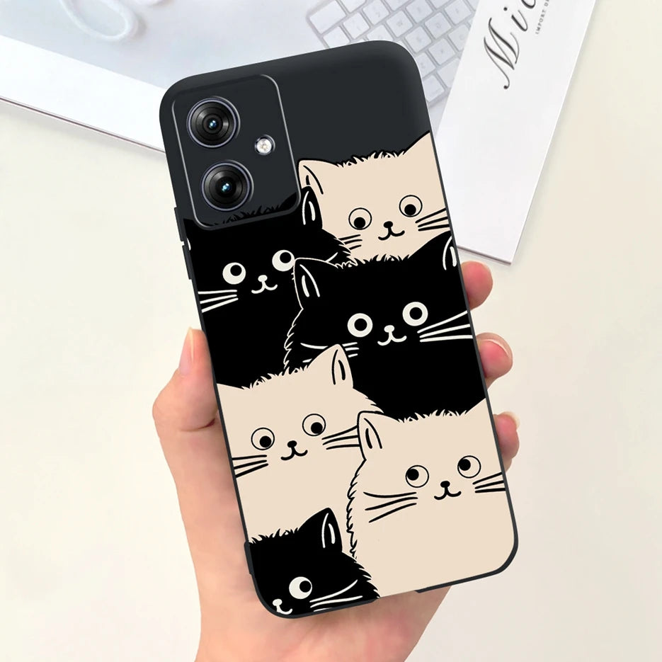 For Motorola Moto G54 Case MotoG84 XT2347 Cute Fashion Cartoon Cover Soft Silicone Phone Case For Moto G84 G 54 84 MotoG54 Shell