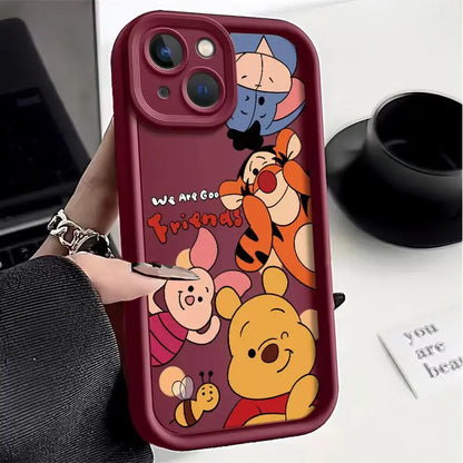 Cartoon Winnie Bear Painting Phone Case For Motorola Moto G54 G14 G9 Play G22 G30 G20 G10 E22 E22i Cover