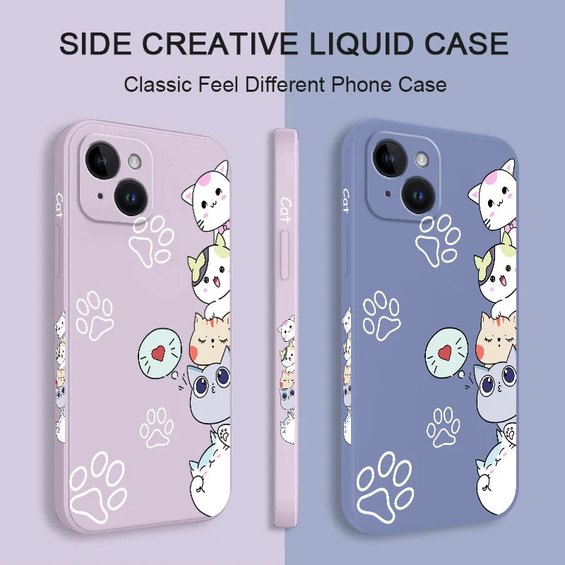 Stacking Cats Phone Case For iPhone 15 14 13 12 11 Plus Pro Max Mini X XR XS SE2020 8 7 6 6S Plus Cover