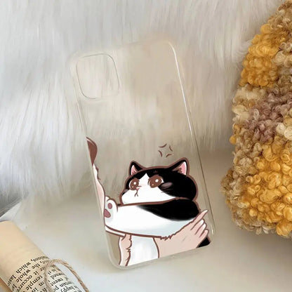 Again Don't Kiss Me Funny Cute Cat Phone Case For iPhone 14 13 12 11 Pro Max XS X XR SE 2020 6 7 8 Plus Mini Protective Cover