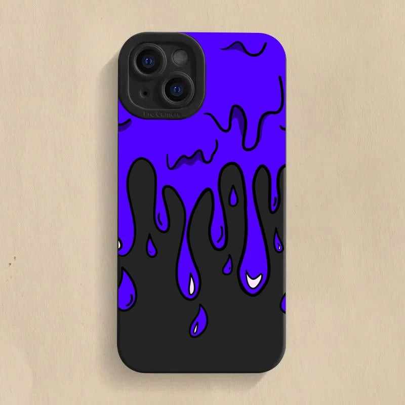 Fun Paint Graffiti Art Shockproof Silicone Phone Case For iPhone 15 14 13 12 11 16 Pro Max XS XR X 7 8 15 16 Plus SE 2020 Cover