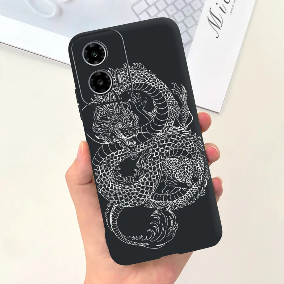 For Motorola Moto G34 / G24 / G04 / G24 Power Phone Case Soft Matte Silicone Cartoon Animal Fashion Bumper For Motorola G24 G04