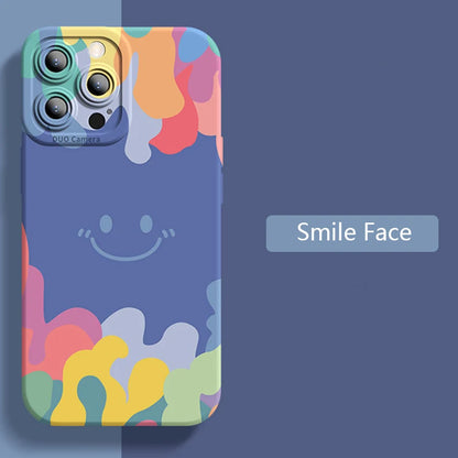 Luxury ice cream Smile Face Case For Samsung S24 S22 Ultra S23 Plus S21 S20 FE A32 A72 A73 A33 A13 A53 A52 A34 A14 A54 5G Cover