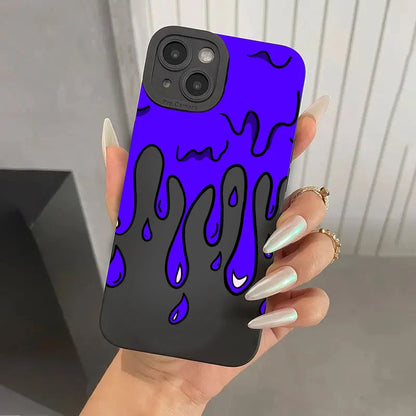 Fun Paint Graffiti Art Shockproof Silicone Phone Case For iPhone 15 14 13 12 11 16 Pro Max XS XR X 7 8 15 16 Plus SE 2020 Cover