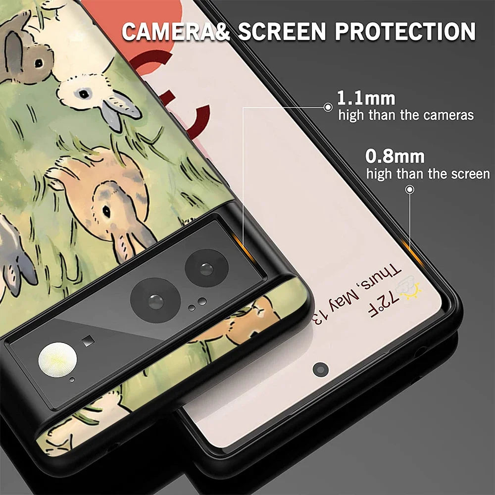 Cartoon Cute Cat Phone Case for Google Pixel 8 Pro  7Pro 7 6a 6 6Pro 5 5a 5G 4XL 4 3XL 3 3a 3aXL 4a Soft Silicone Cover Fundas