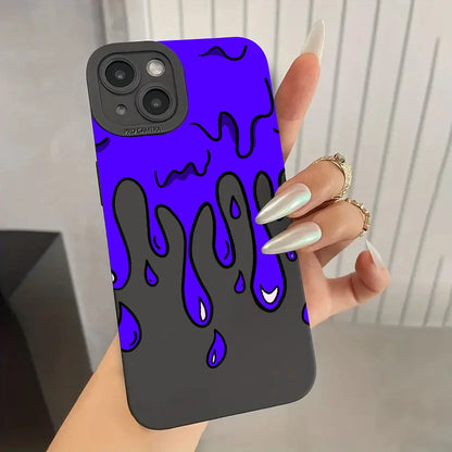 Fun Paint Graffiti Art Shockproof Silicone Phone Case For iPhone 15 14 13 12 11 16 Pro Max XS XR X 7 8 15 16 Plus SE 2020 Cover