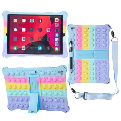 For iPad 10.2 7th 8th 9th 10th 10.9 Gen Pro 11 2022 2021 5th 6th 9.7 2017 2018 Silicone Case iPad Air Mini 2 3 4 5 6 Kids Cover