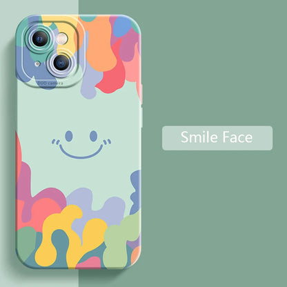 Luxury ice cream Smile Face Case For Samsung S24 S22 Ultra S23 Plus S21 S20 FE A32 A72 A73 A33 A13 A53 A52 A34 A14 A54 5G Cover